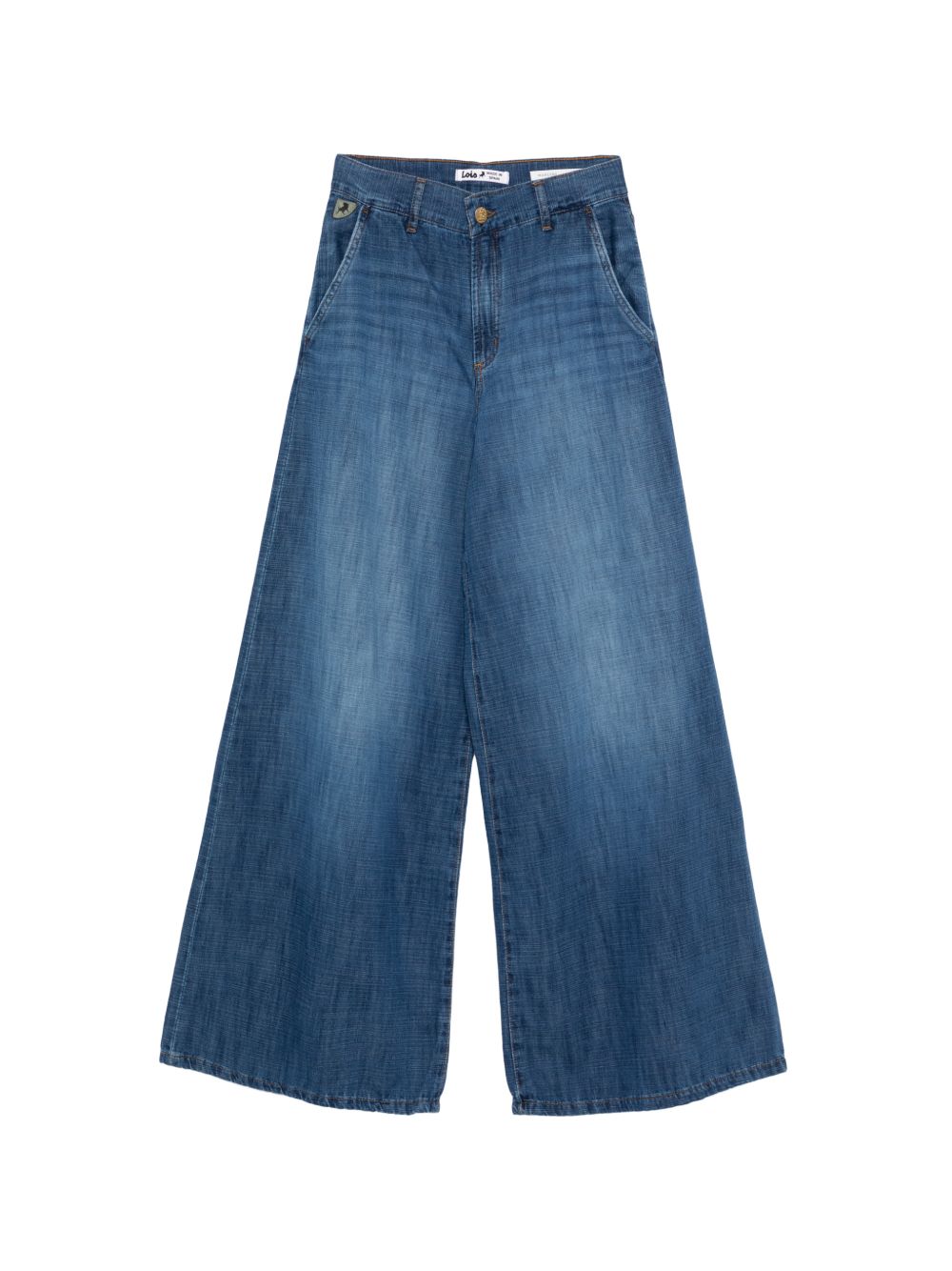 LOIS Jeans blu effetto wash a gamba larga 