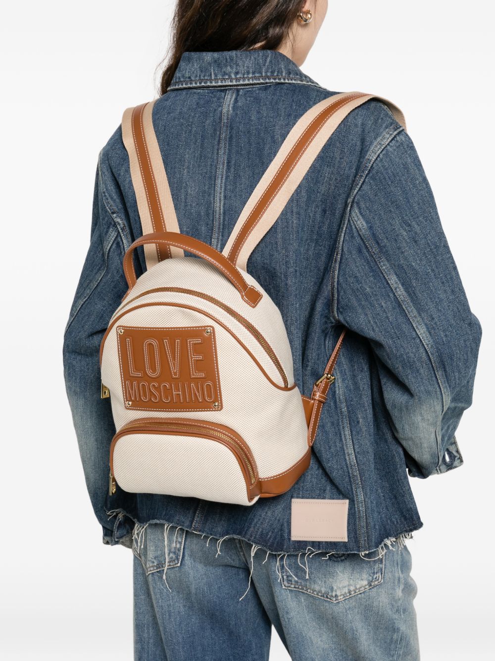 LOVE MOSCHINO Zainetto con doppie tasche in ecopelle 