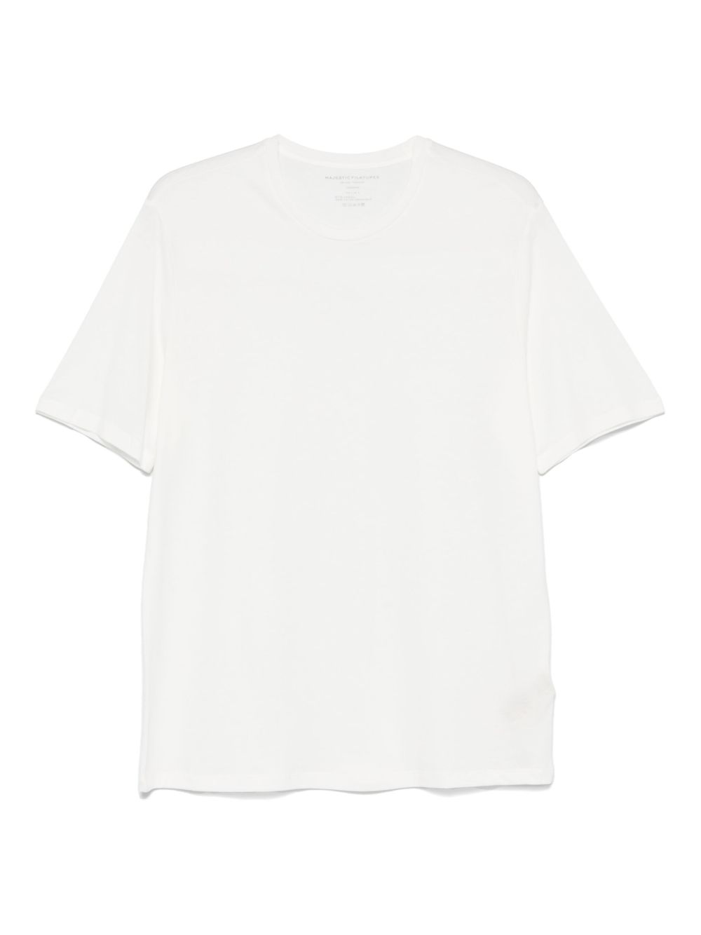 MAJESTIC FILATURES T-shirt bianca girocollo 