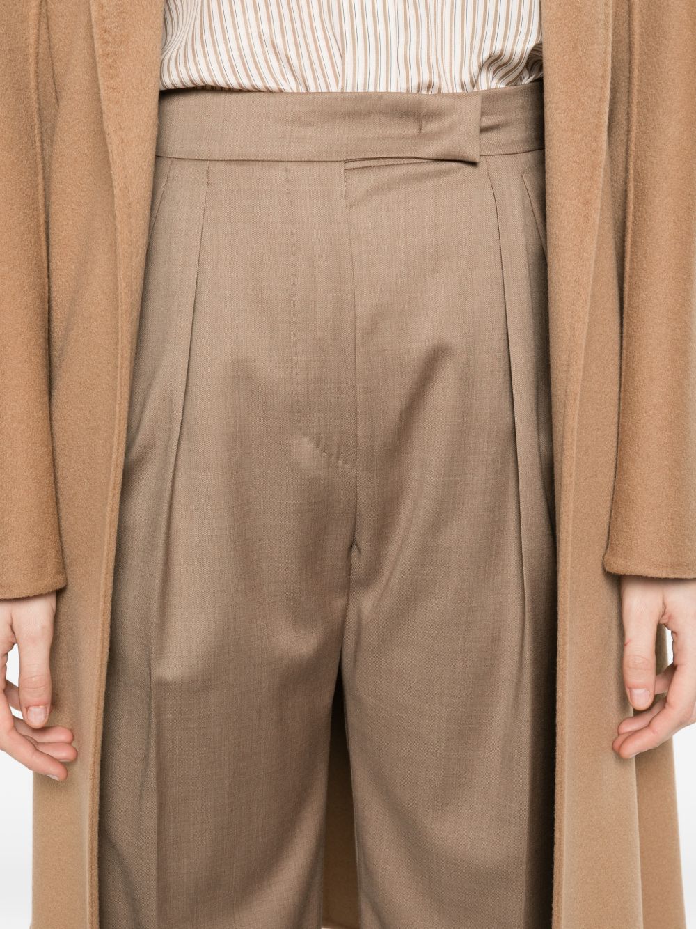 MAX MARA Pantaloni a palazzo marroni chiaro 