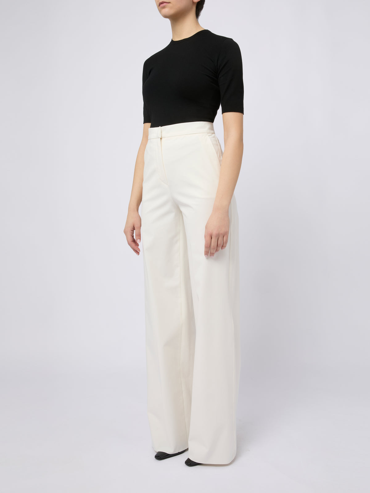 MAX MARA Pantaloni lunghi Dentice color bianco 