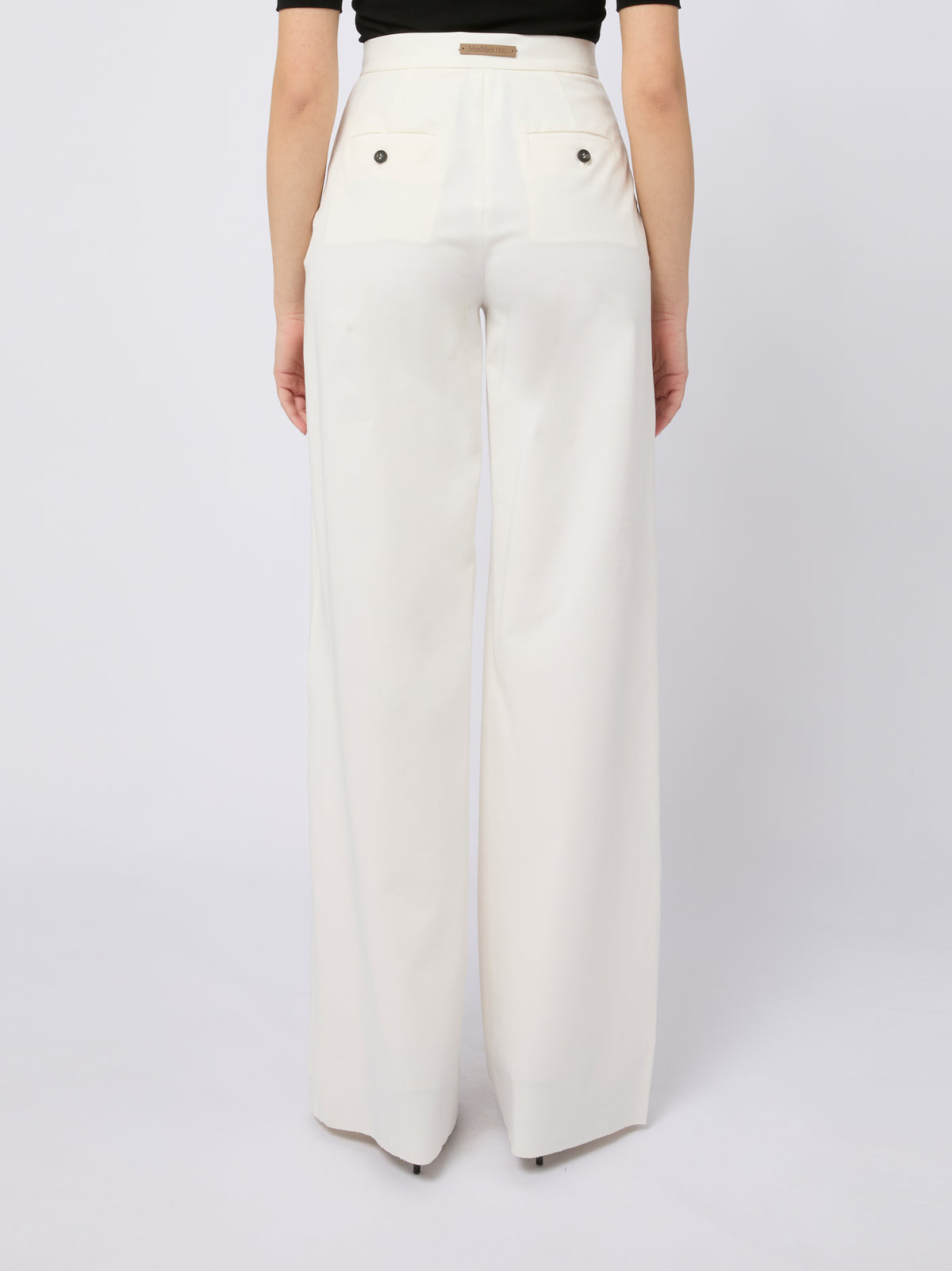 MAX MARA Pantaloni lunghi Dentice color bianco 