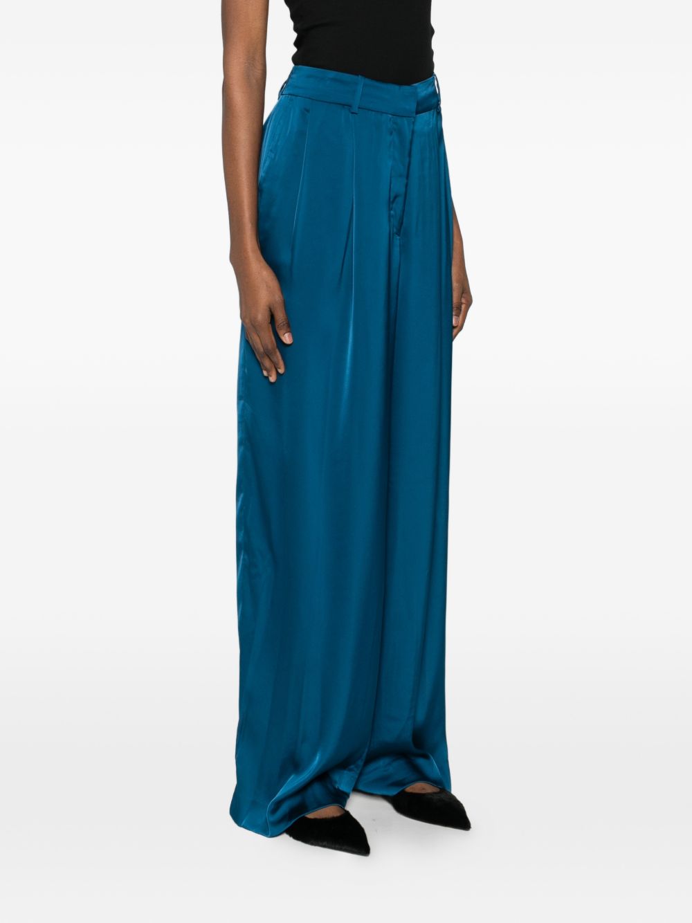 MICHAEL KORS Pantaloni lunghi blu in lana merino 
