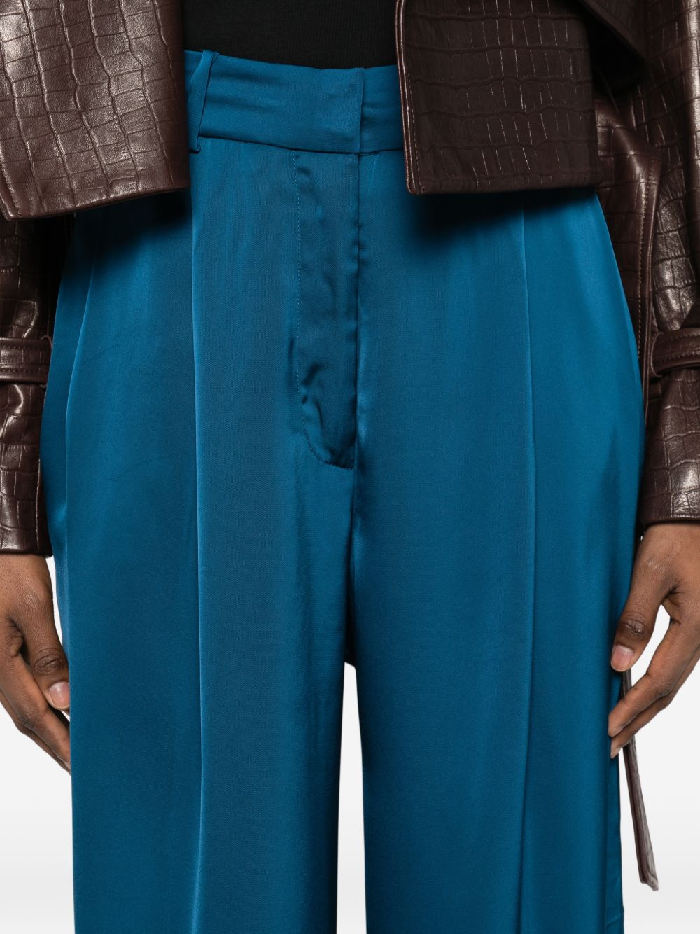 MICHAEL KORS Pantaloni lunghi blu in lana merino 