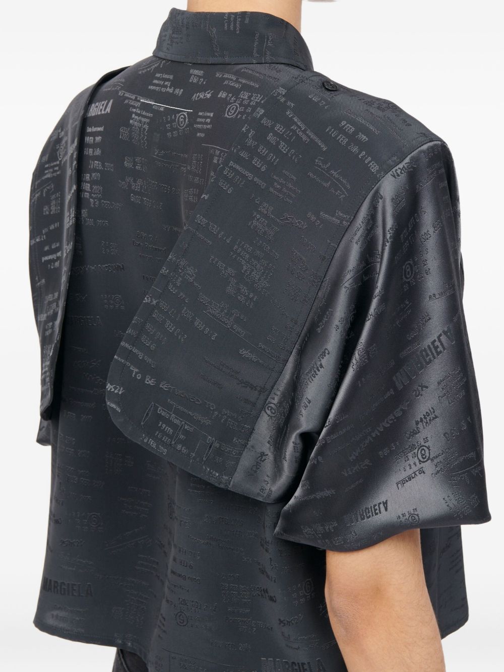 MM6 MAISON MARGIELA Camicia in jacquard grigio antracite 