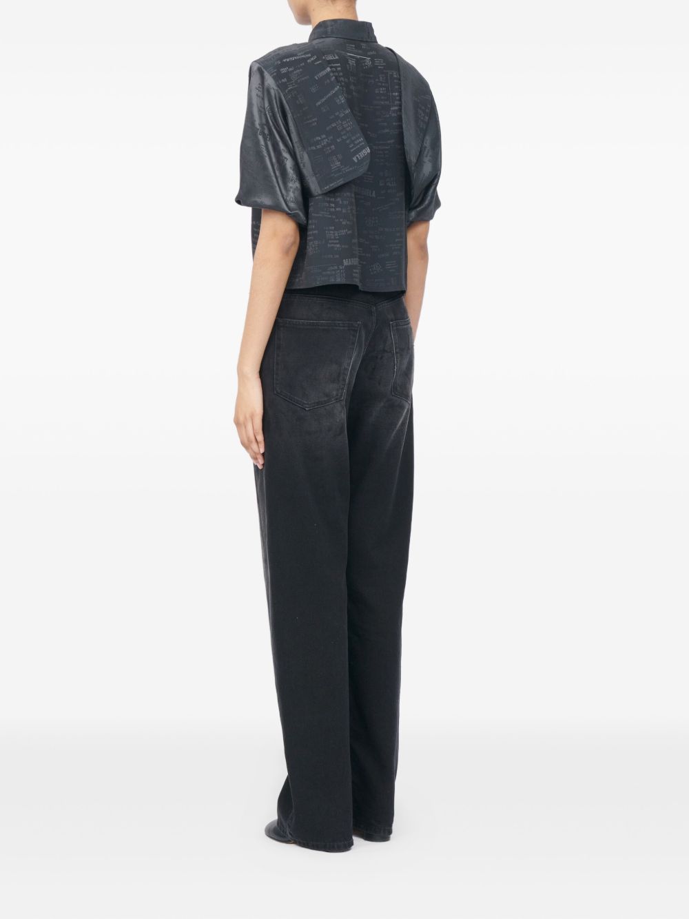 MM6 MAISON MARGIELA Camicia in jacquard grigio antracite 