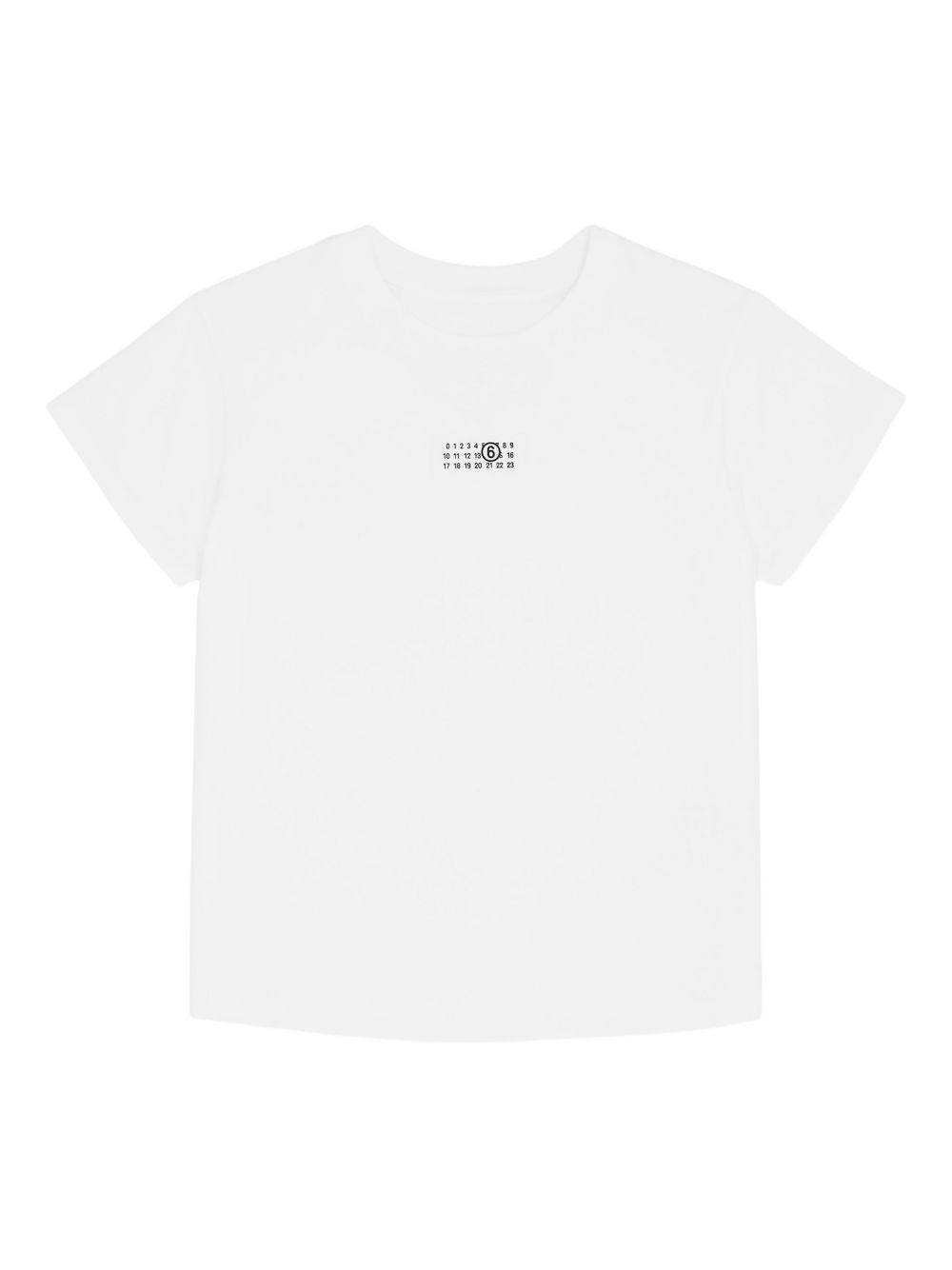 MM6 MAISON MARGIELA T-shirt in cotone bianco con logo 