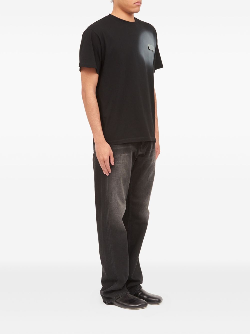 MM6 MAISON MARGIELA T-shirt in cotone a maniche corte nera 