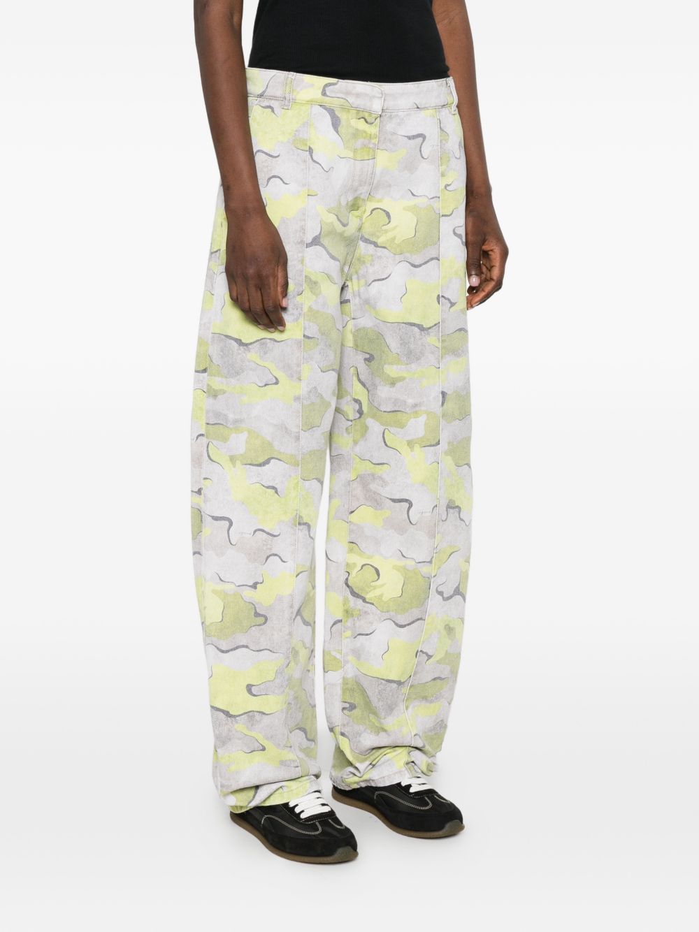 PINKO Pantaloni Graspo fantasia mimetica 