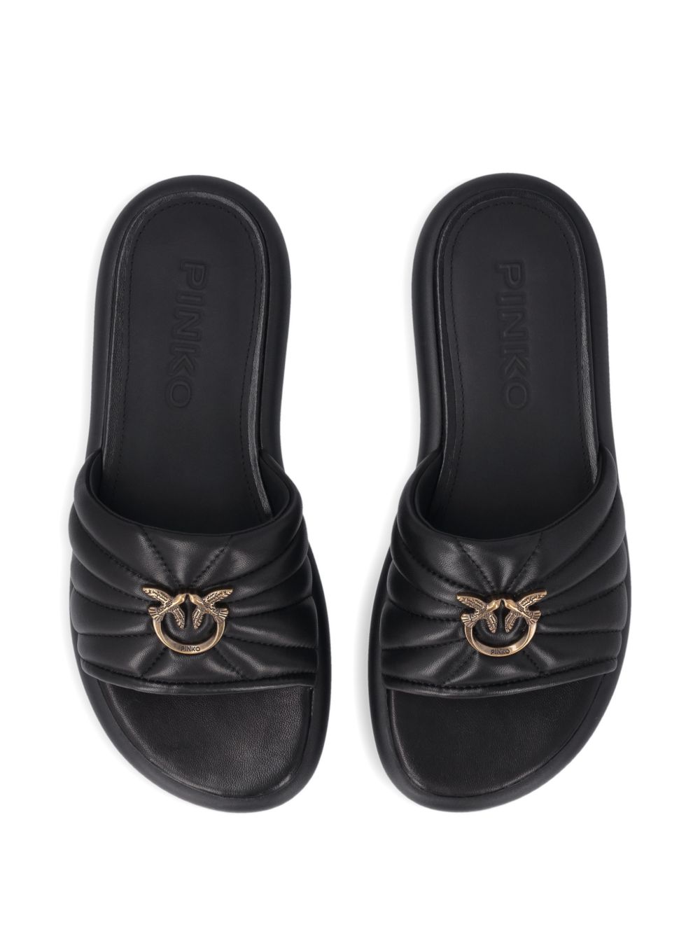 PINKO Ciabatte 'Fiona' in pelle nera 