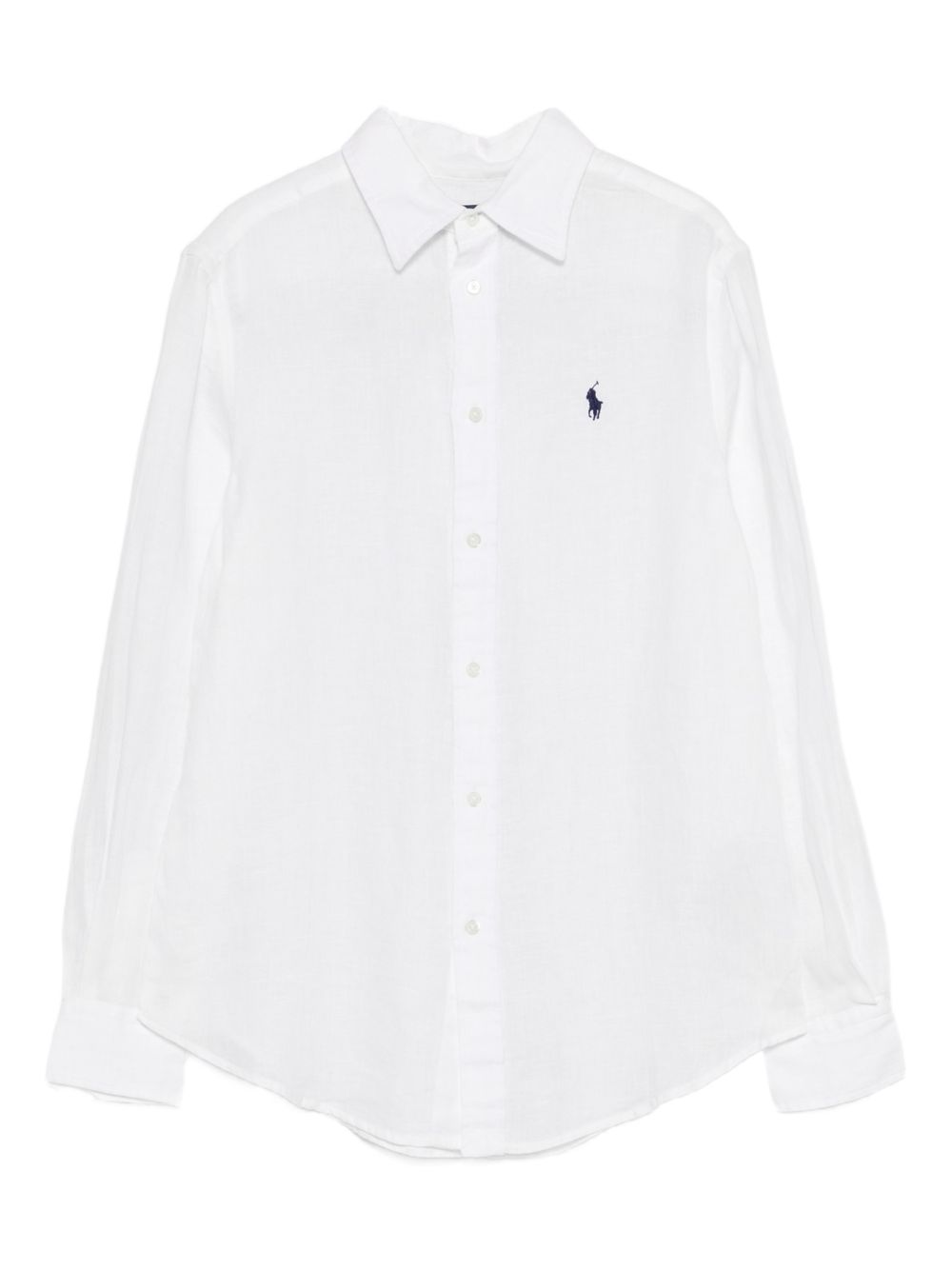 POLO RALPH LAUREN Camicia classica a maniche lunghe in lino con logo 