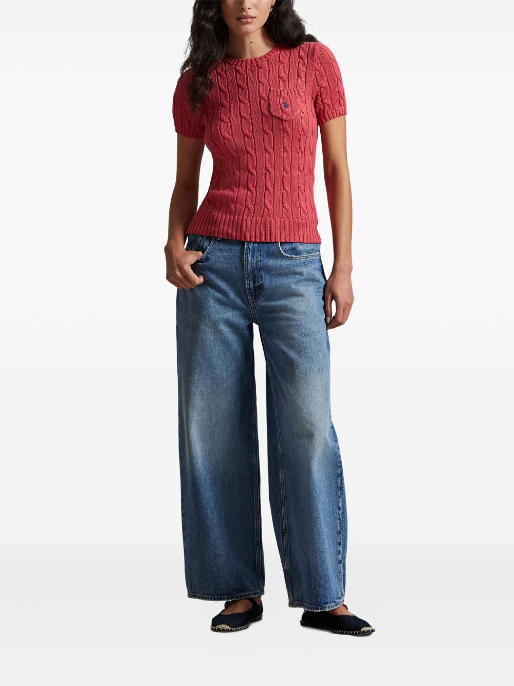 POLO RALPH LAUREN Maglia girocollo con design a treccia 