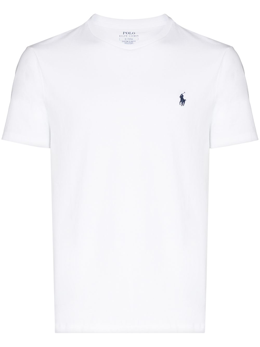 POLO RALPH LAUREN T-shirt in cotone bianco con cavallino blu 