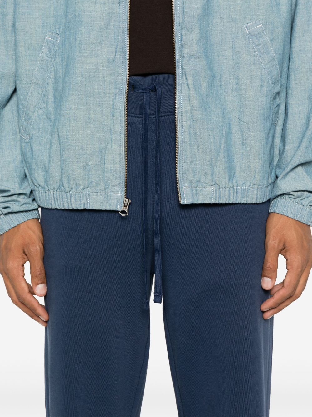 POLO RALPH LAUREN Pantaloni in cotone blu navy con vita elasticizzata 