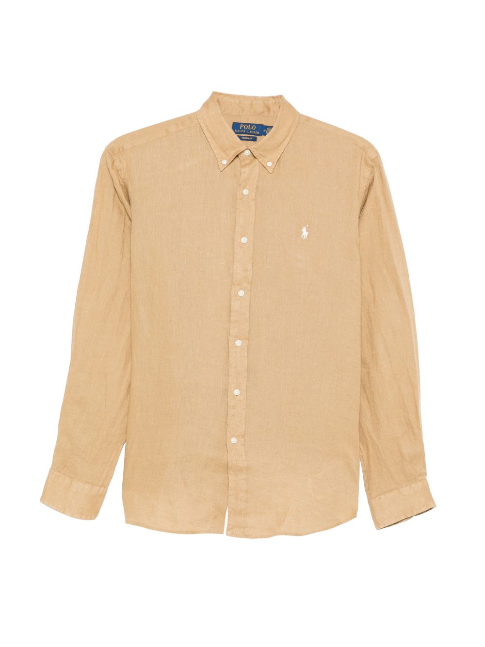 POLO RALPH LAUREN Camicia arancione con logo ricamato sul petto 