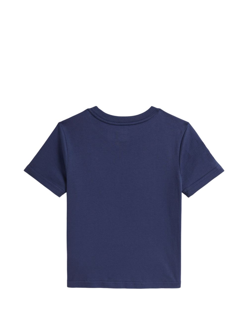 POLO RALPH LAUREN T-shirt blu con logo sul petto 