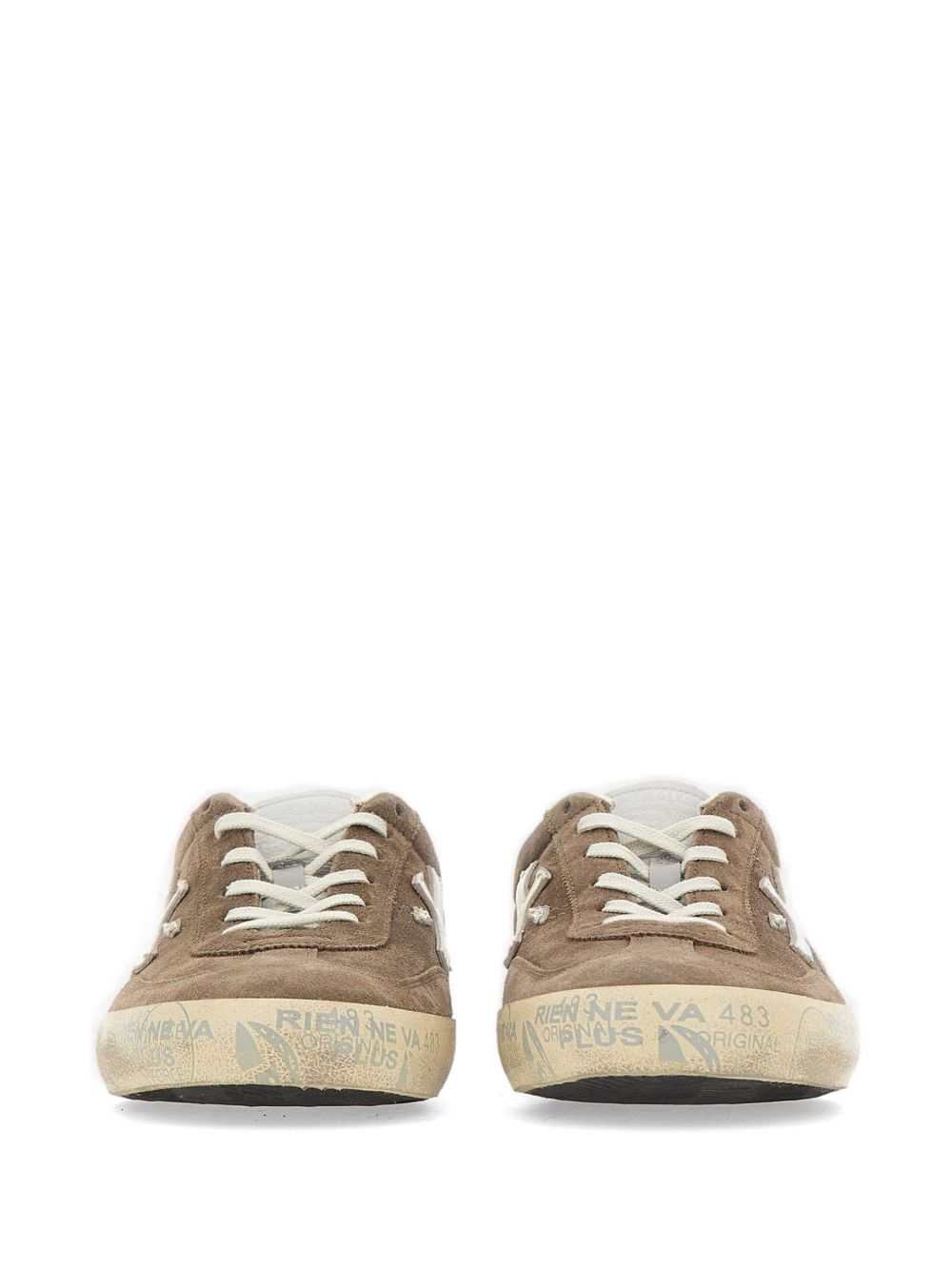 PREMIATA Sneakers David in camoscio marrone con logo 