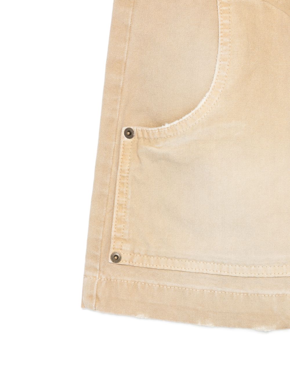 SEMICOUTURE Gonna mini Florida in denim beige con tasche 
