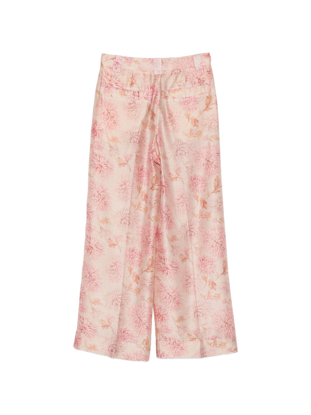 SEVENTY Pantaloni morbidi rosa con stampa floreale 