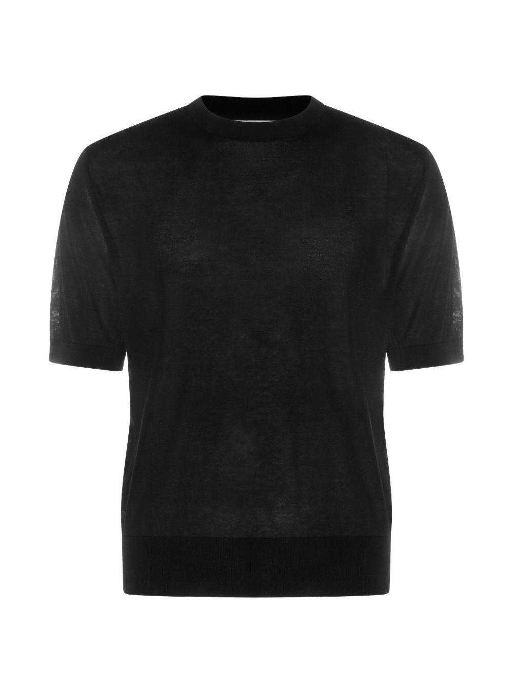 SEVEN GAUGE T-shirt in maglia sottile nera 