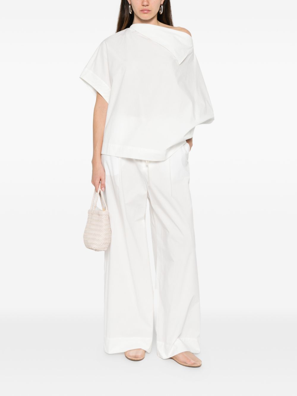 SOEUR Blusa Issa in cotone bianco 