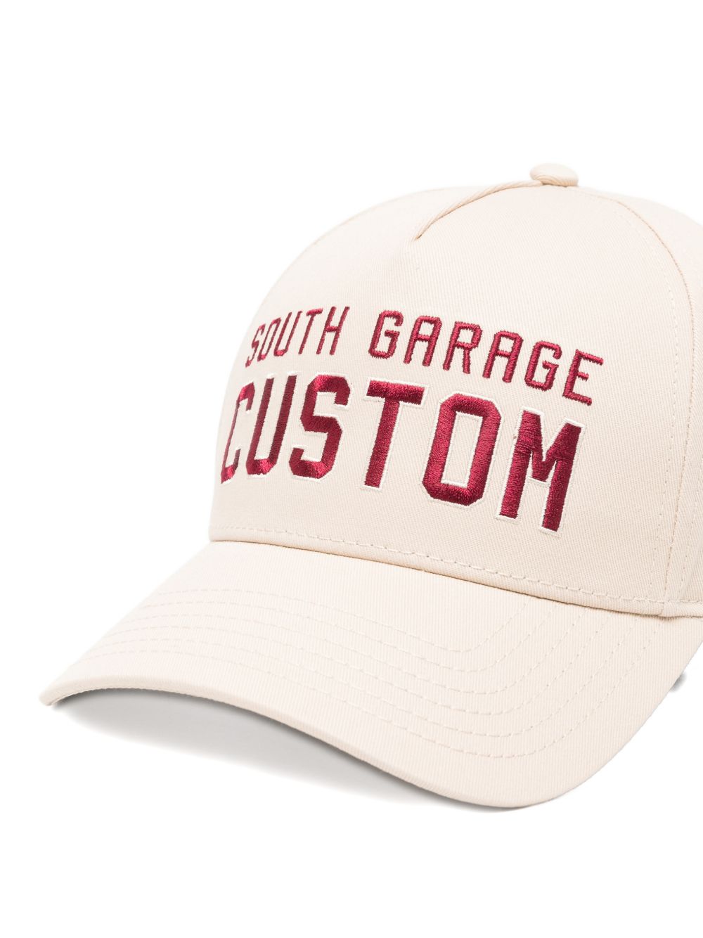 SOUTH GARAGE Cappello da baseball College avorio 