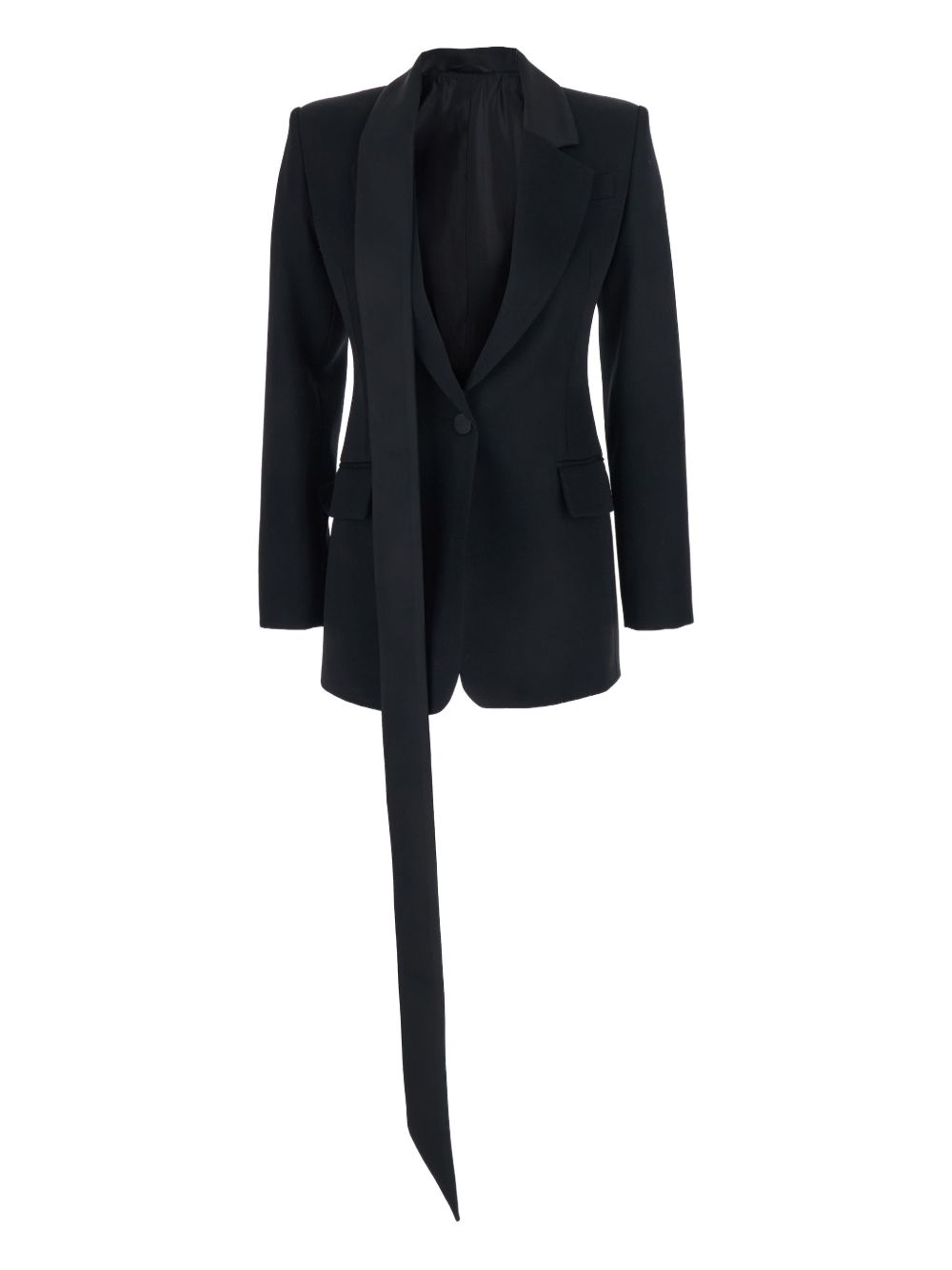 THE ATTICO Blazer in lana vergine nera 