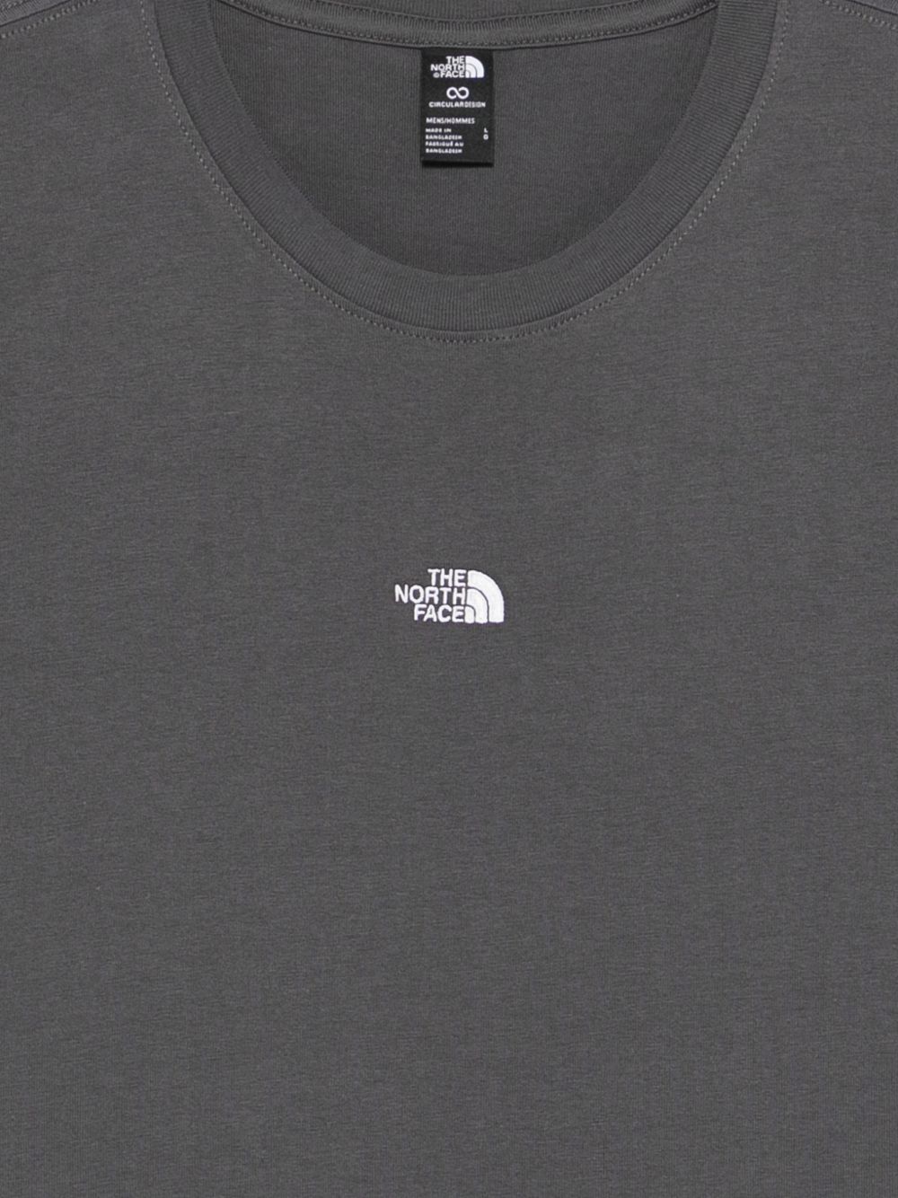 THE NORTH FACE T-shirt grigia con logo nero sul petto 