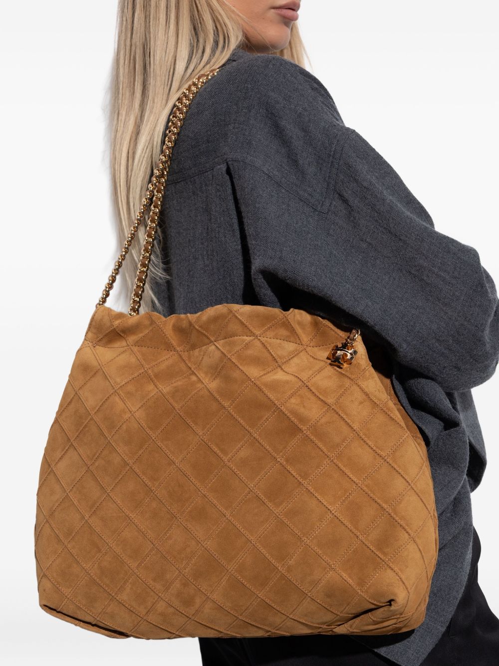 TORY BURCH Borsa 'Fleming Suede' 