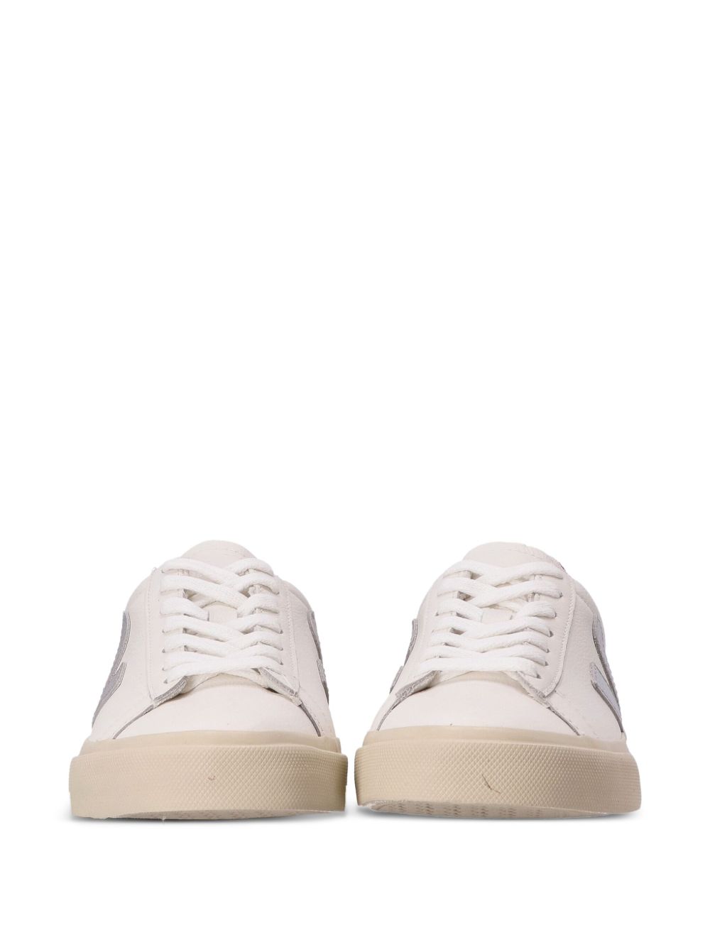VEJA Sneakers con lacci bianche argento e fucsia 