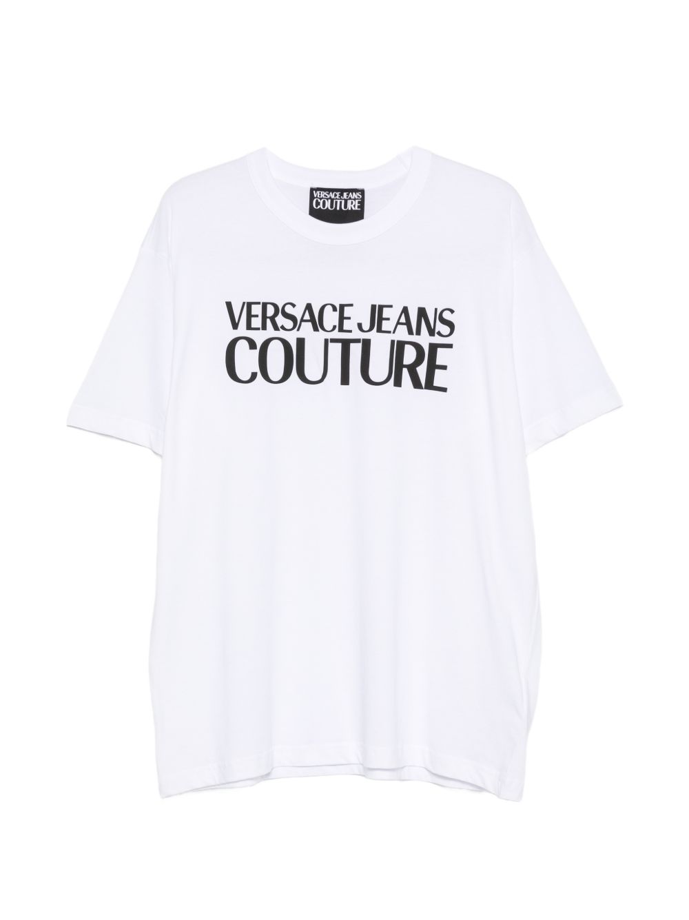 VERSACE JEANS COUTURE T-shirt bianca girocollo con maniche corte 