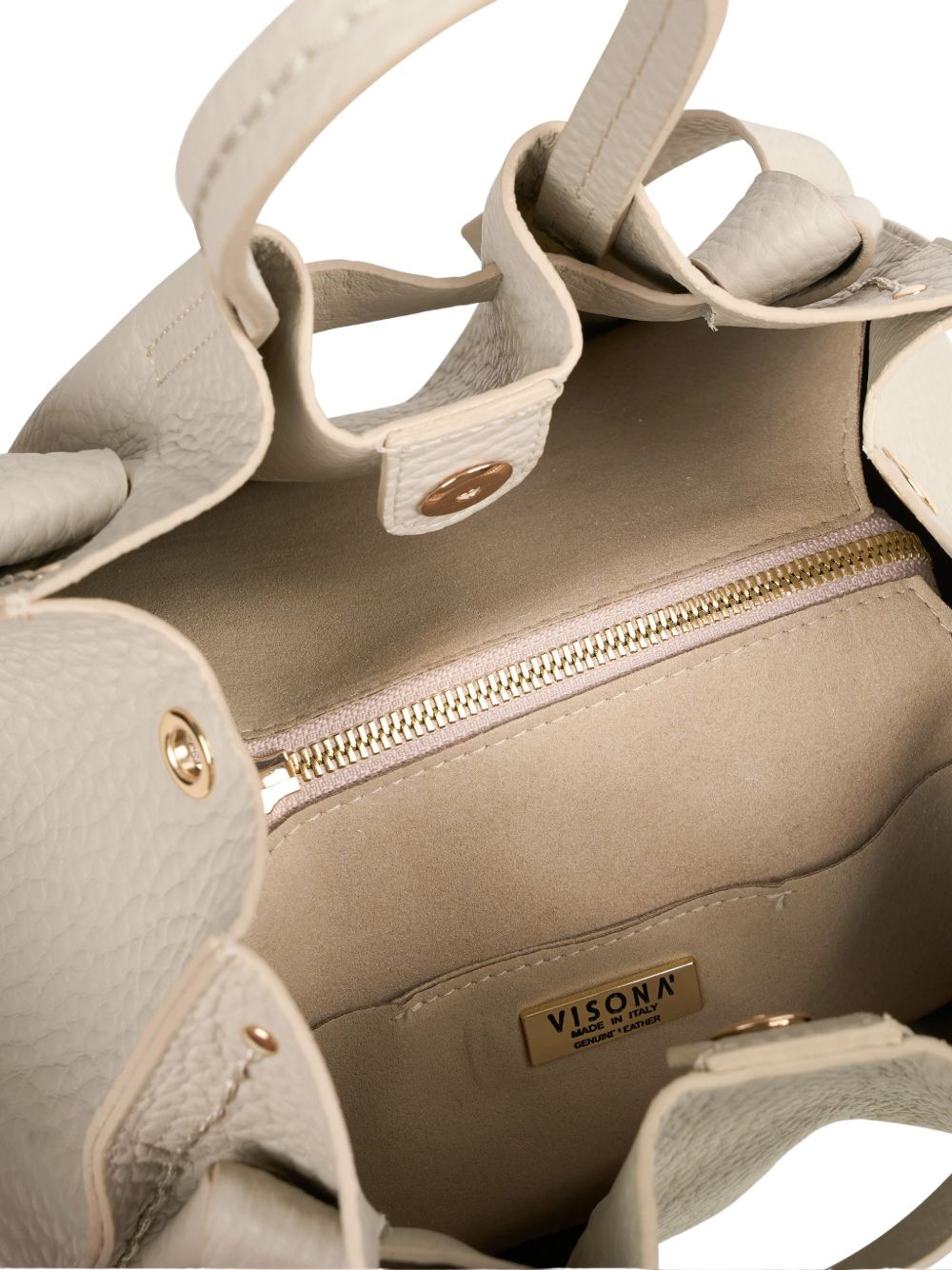 VISONA Borsa tote Vittoria piccola beige 