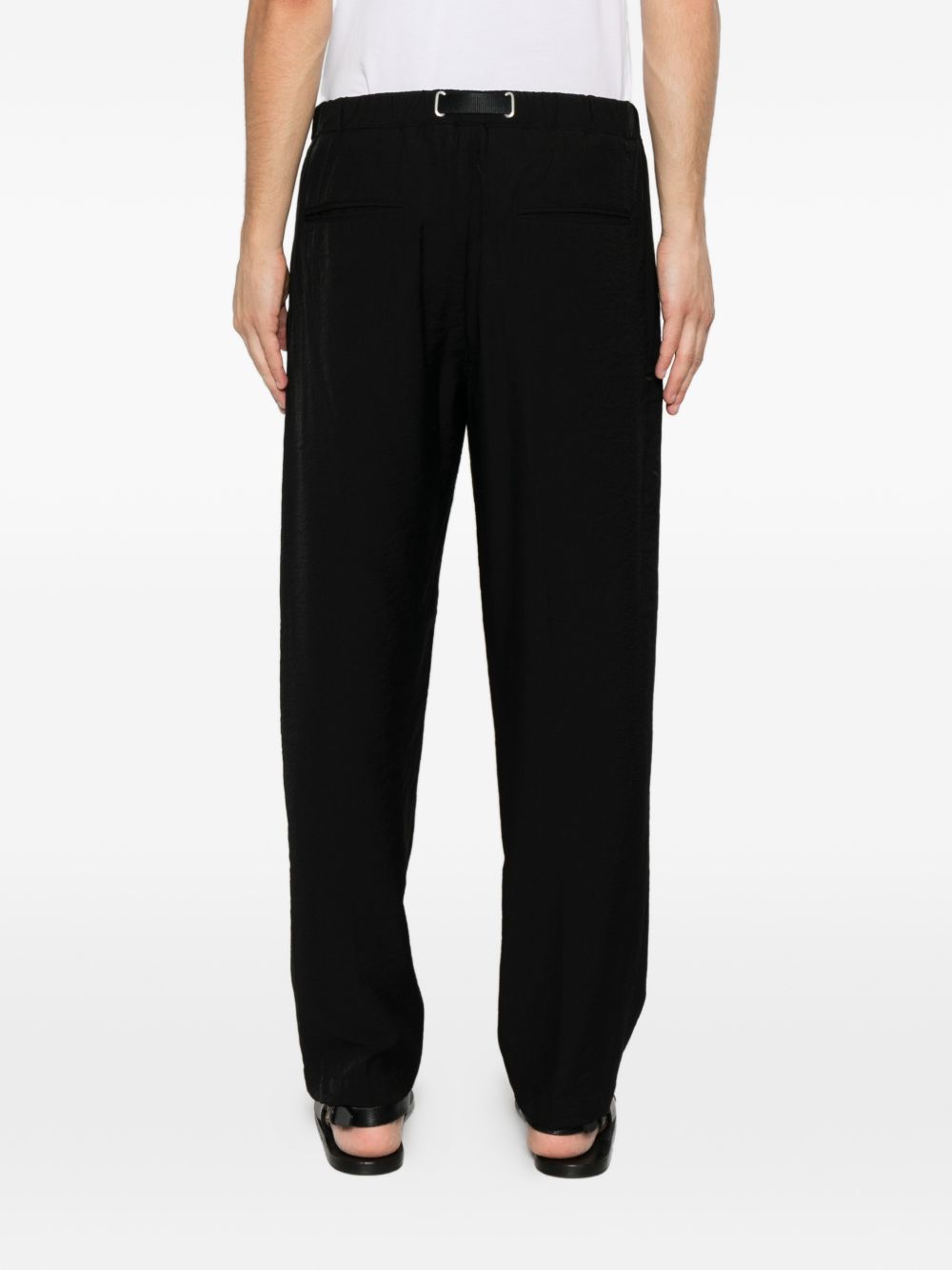 WHITE SAND Pantaloni neri con coulisse in vita 