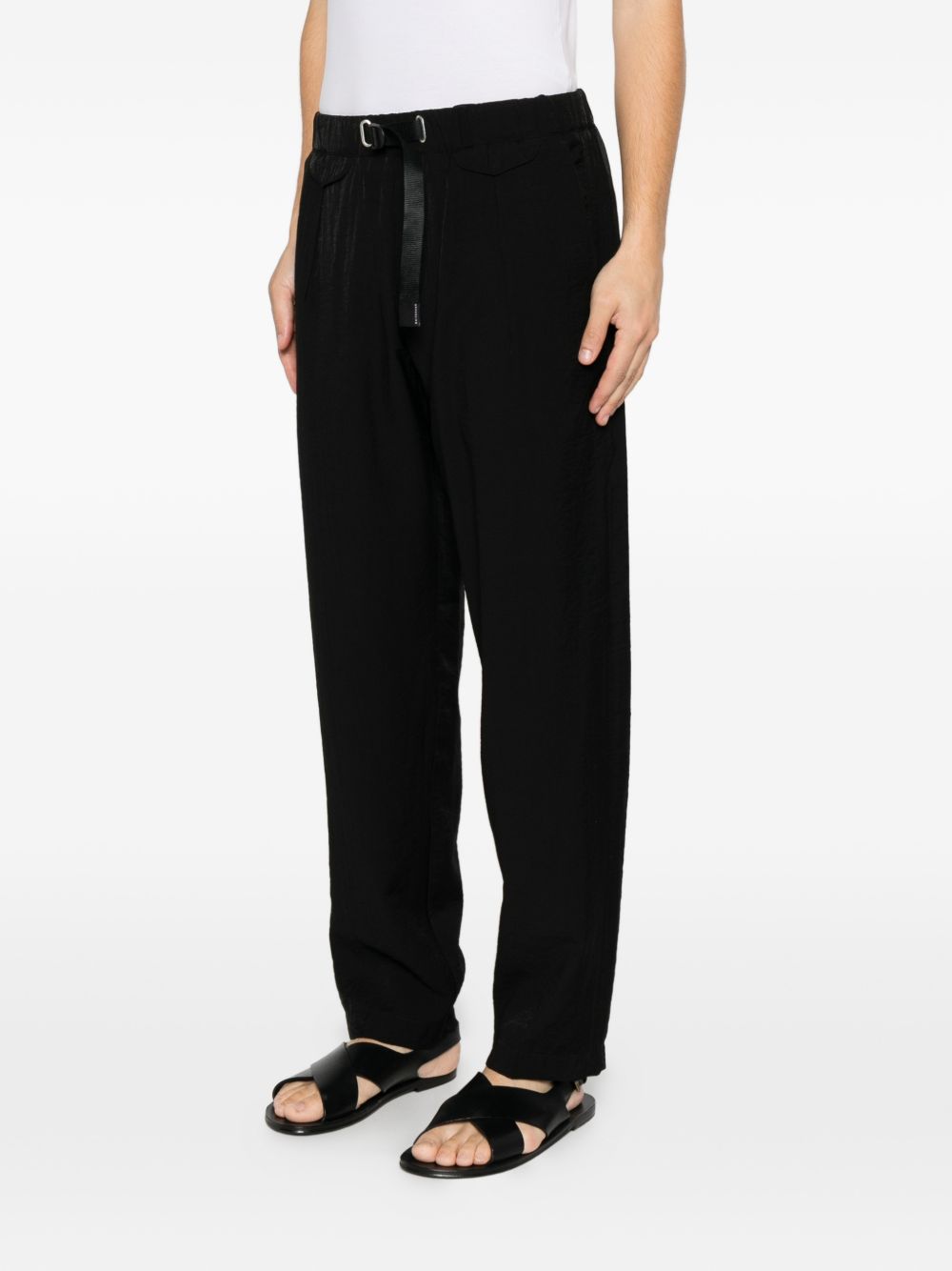 WHITE SAND Pantaloni neri con coulisse in vita 
