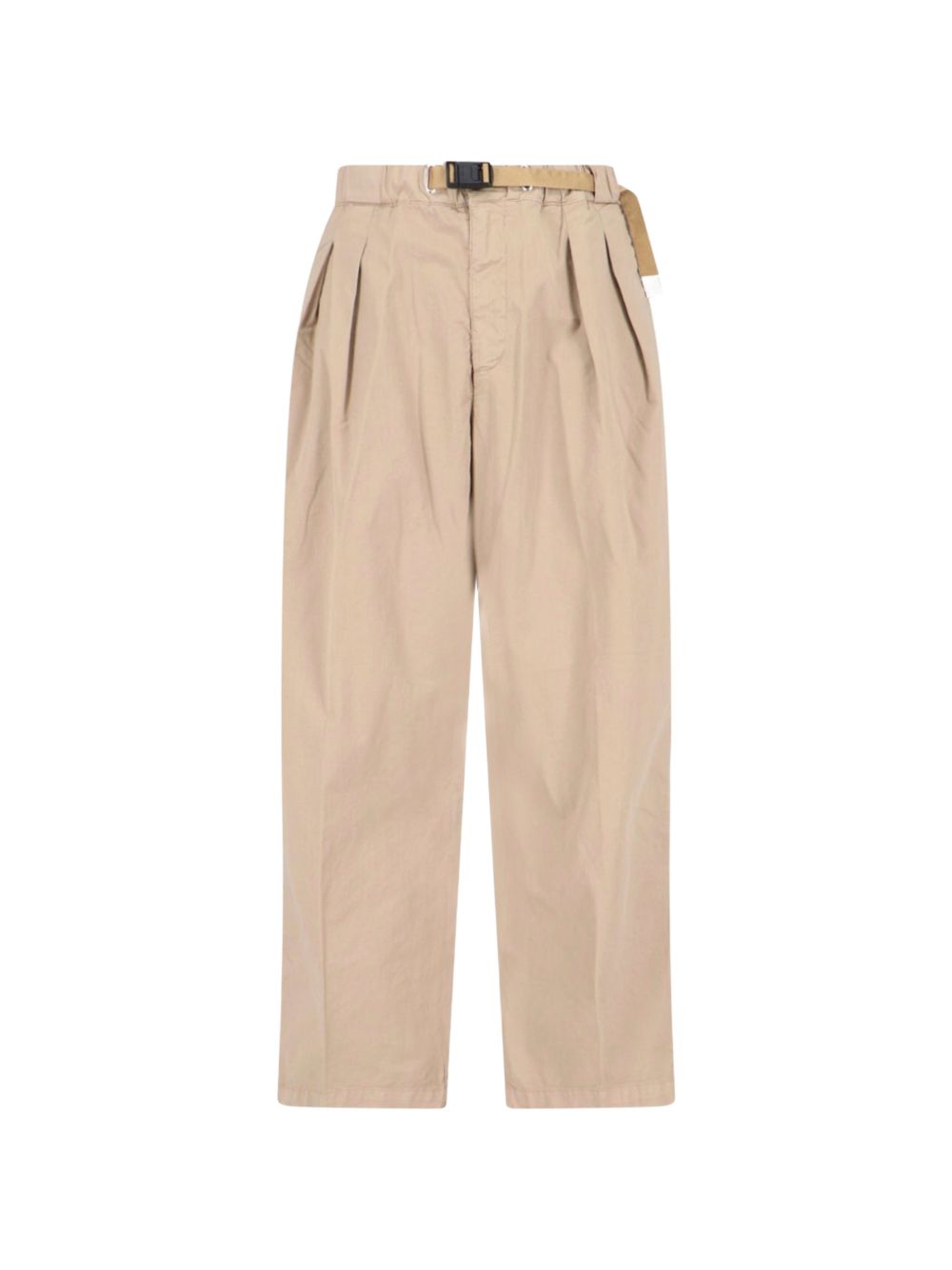 WHITE SAND Pantaloni color sabbia con cintura 
