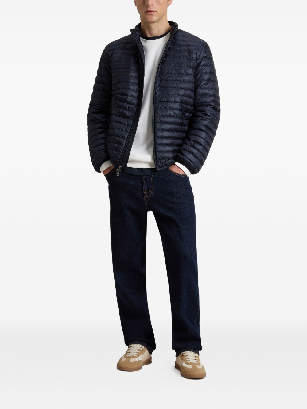 WOOLRICH Piumino corto trapuntato blu 