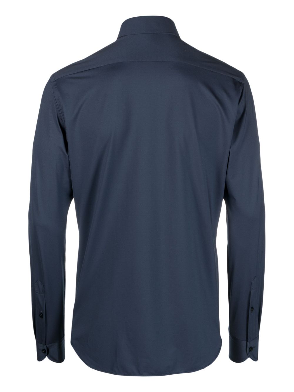 XACUS Camicia blu a maniche lunghe avvitata 
