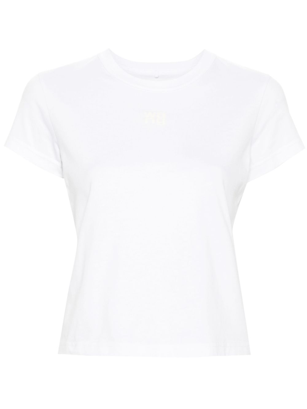 ALEXANDER WANG T-shirt bianca con logo a maniche corte 
