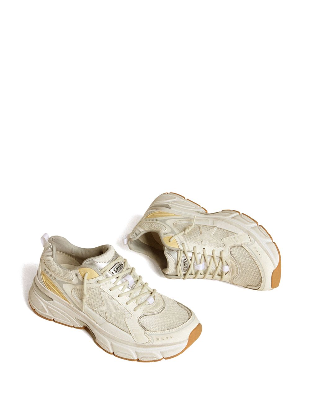 GOLDEN GOOSE Sneakers 'Lightstar' bianche e gialle 