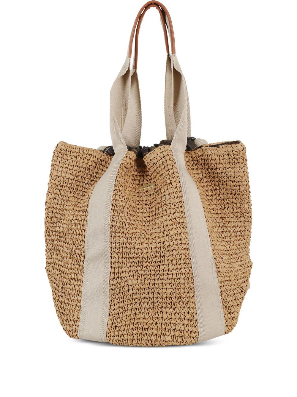 BARBOUR Barbour Lily Beach Bag in rafia beige 