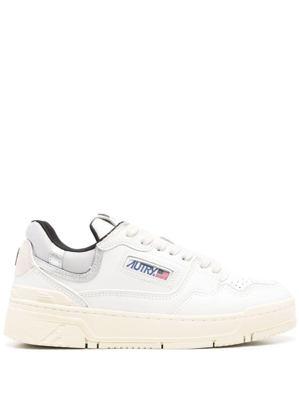 AUTRY Sneakers CLC in pelle bianca e argento 