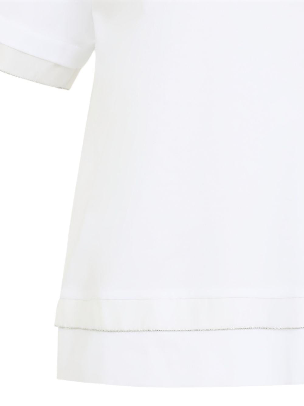 PESERICO T-shirt bianca con girocollo 