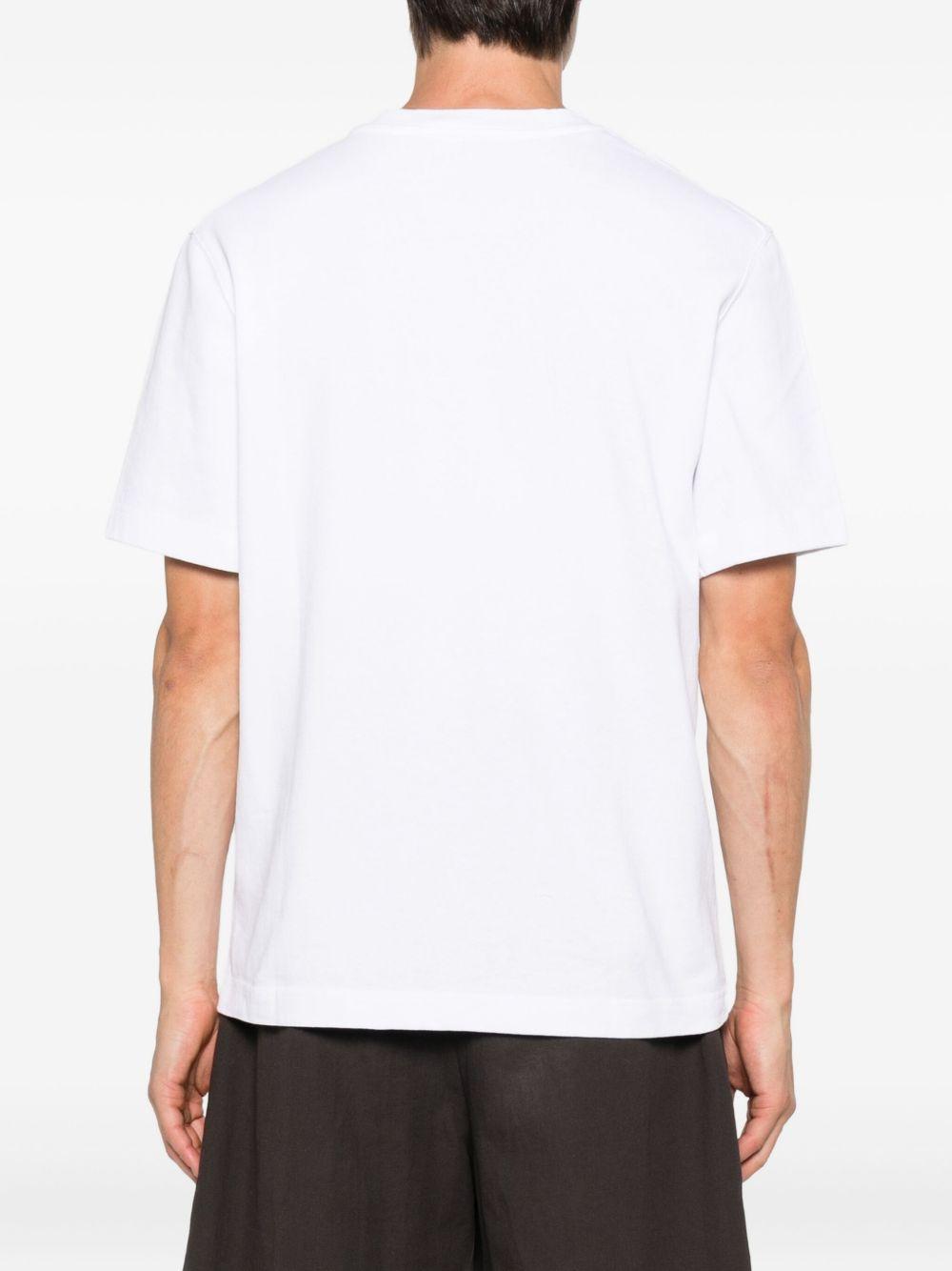 JACQUEMUS T-shirt Gros Grain bianca in cotone 